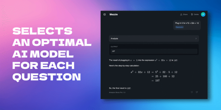 Mezzie: Auto‑selects an optimal AI for each message, seamlessly