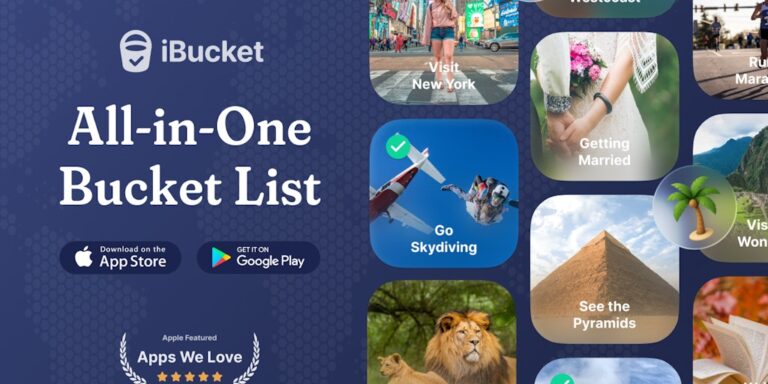 iBucket.app: All-in-One Bucket List App to track goals, trips & places