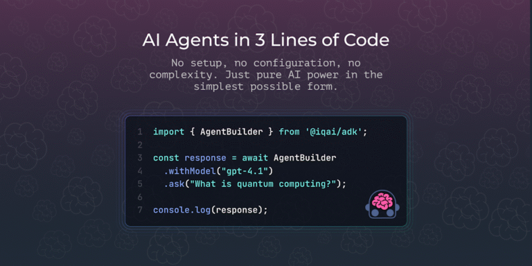 ADK-TS: Build smart, tool-using agents in just one line