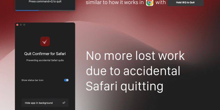 Quit Confirmer for Safari: Prevent accidental Safari quit