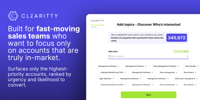 Clearitty: Human-verified signals for smarter sales outreach