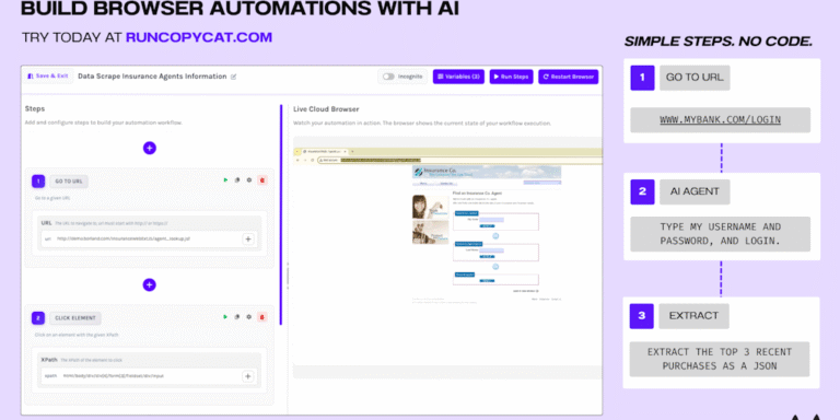 CopyCat: Build browser automations with AI