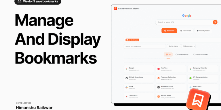 Easy Bookmark Viewer: Manage and display bookmarks