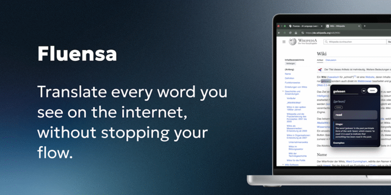 Fluensa: Make the entire internet a space for language learning