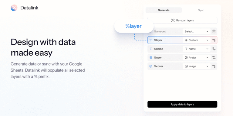 Datalink: Populate your design layers with realistic data