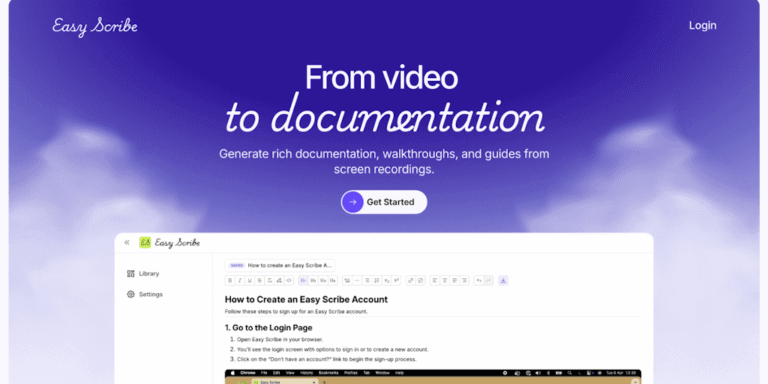 Easy Scribe: Rich documentation from screen recordings