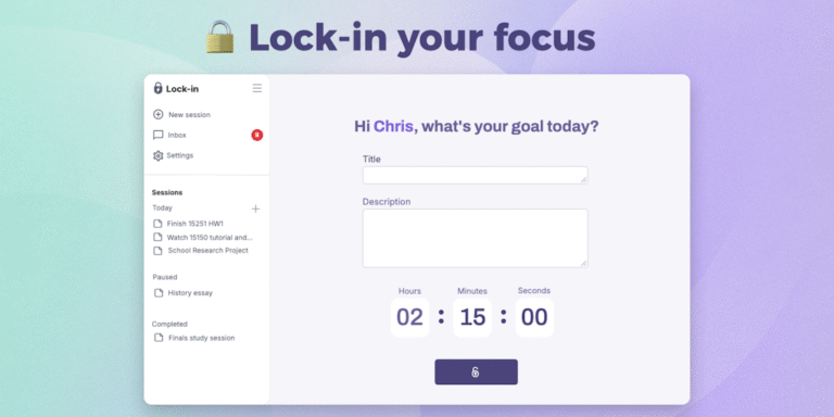 Lock-in: your personal focus assistant