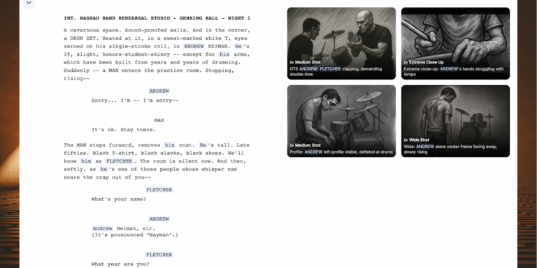 Rubbrband: Storyboard your film with AI