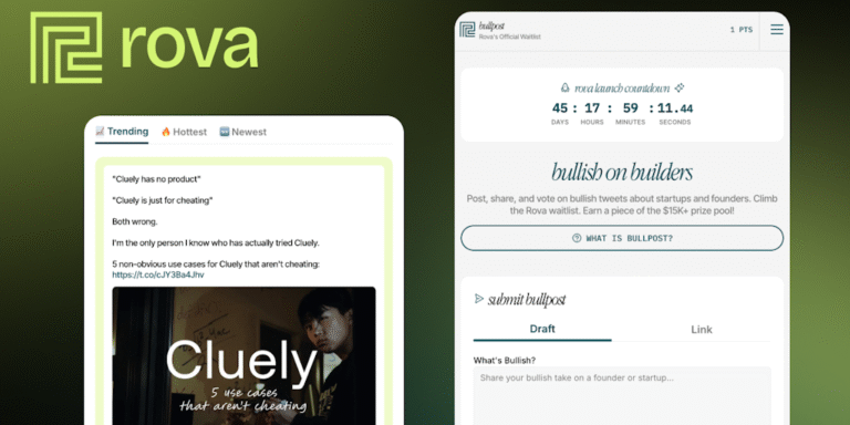 Rova Bullpost: Show your conviction in underrated founders and startups