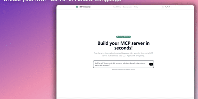 MCP-Builder.ai: Create your custom MCP-Server in seconds