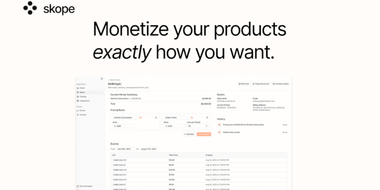 Skope: The billing system for AI products.