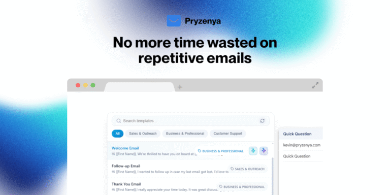Pryzenya: No more time wasted on repetitive emails