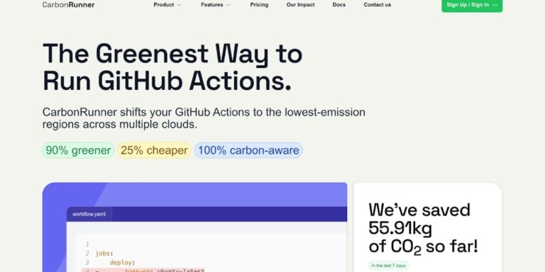 CarbonRunner: Greenest way to run GitHub Actions for 90% less emissions