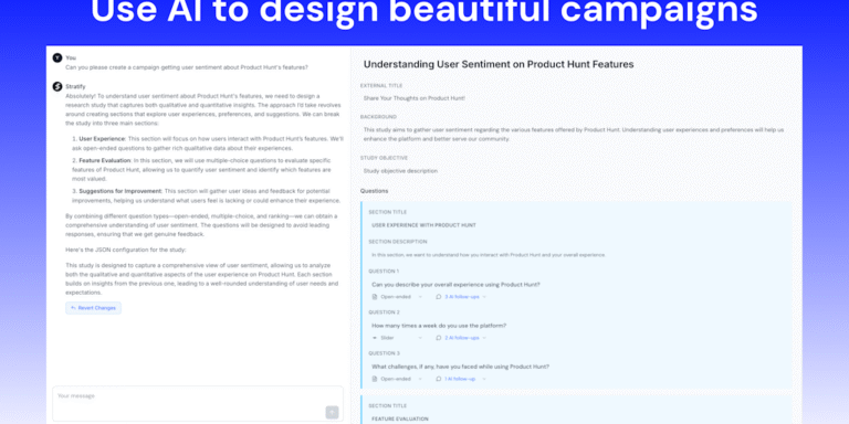 Stratify AI: Get user feedback in hours, not weeks