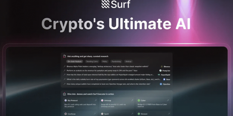 Surf: AI-powered crypto insights and trading in one platform
