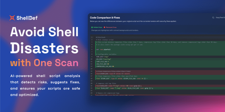 ShellDef: Shell script analyzer to scan, detect, + protect