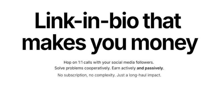 Bio Calls by Cross Paths: Monetize all your social media in 60 seconds