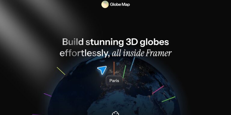 Globe Map for Framer: The interactive 3d globe plugin