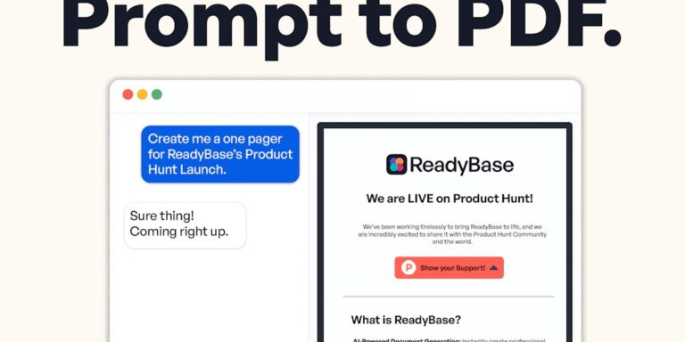 ReadyBase: Prompt to PDF in seconds