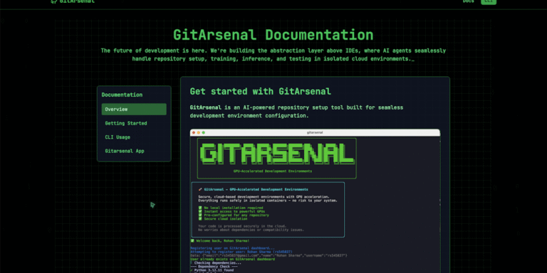 GitArsenal: From git clone to running code in one command