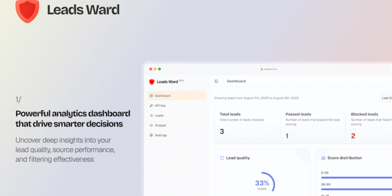 Leads Ward: Stop bad leads with AI-powered form filtering for businesses