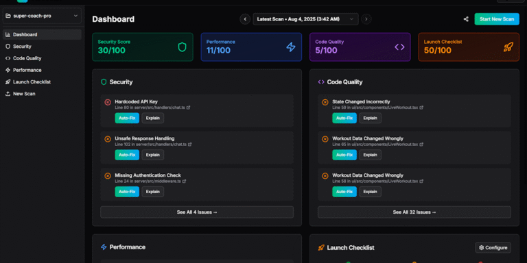 VibeScan: Find hidden issues in your AI code.
