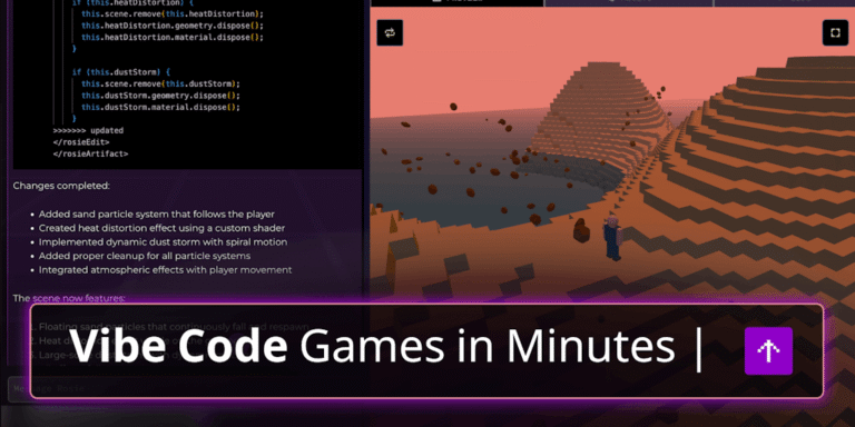 ROSEBUD AI: Make 3d games & worlds with vibe coding