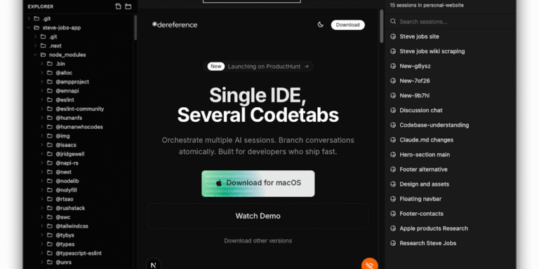 Dereference: IDE for Claude Code