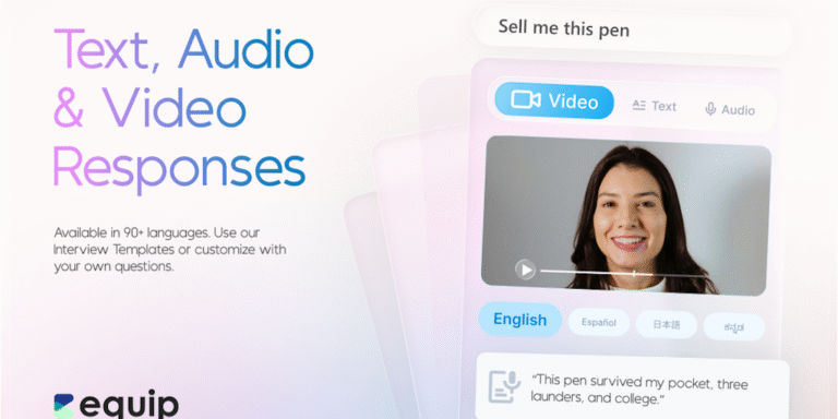 Equip AI Interview: Ask any question. Natural language response. Instant results