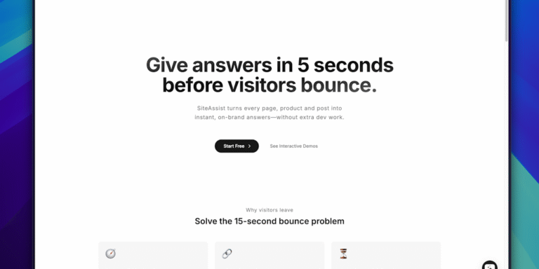 SiteAssist: Build AI Assistants trained only on your own data