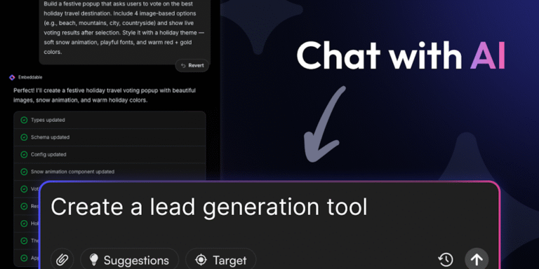 Embeddable: Build interactive tools for your website by chatting with AI