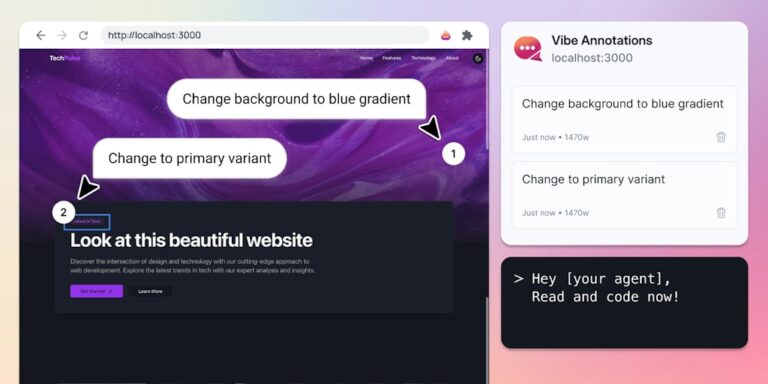 Vibe Annotations: 10x your vibe-coding workflow writing visual annotations