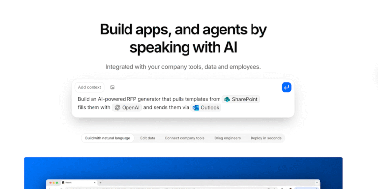 Rebolt: Build AI-powered apps and agents, by speaking with AI
