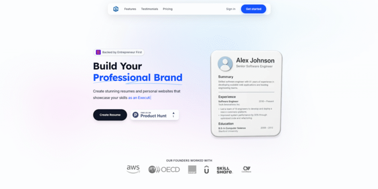 projectOS: the free resume builder that grabs attention