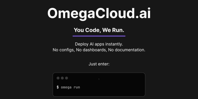 OmegaCloud.ai: Deploy AI apps instantly with a single shot