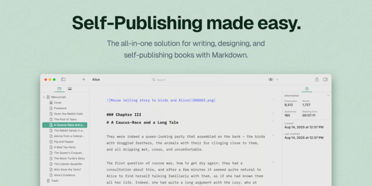 Pinery: Markdown Editor for Books