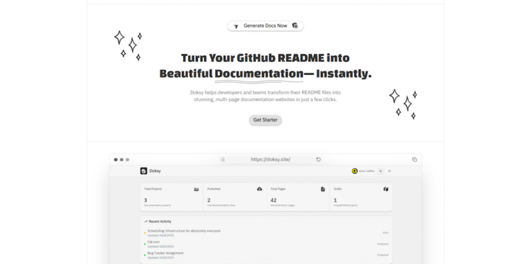 Doksy: Turn your readme into beautiful documentation website