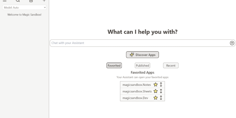 Magic Sandbox: An AI assistant with an app store